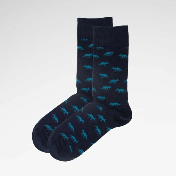 Jemsox Lone Fox Design Mens Socks – Organic Cotton Super Soft