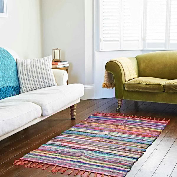 Paper High Multicoloured Recycled Rag Rug