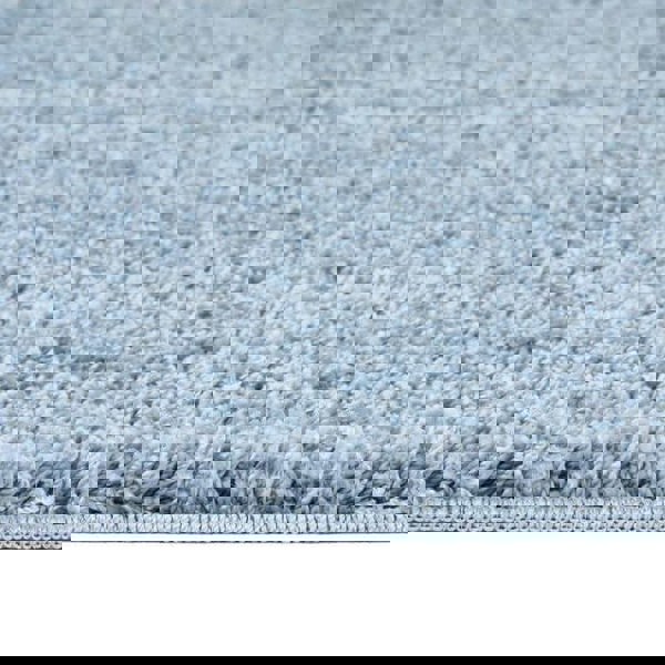 The Rugs Washable Denim Blue Shaggy Rug | Soft & Durable