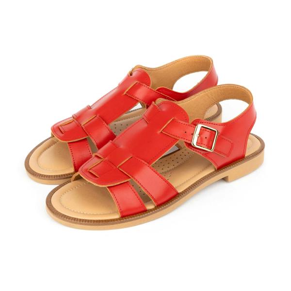 Embassy London Fiona - Red - Women's Leather Gladiator Strap Sandals