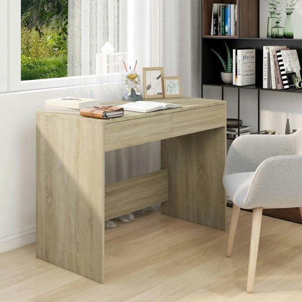 Berkfield Desk Sonoma Oak 101x50x76.5 cm Engineered Wood