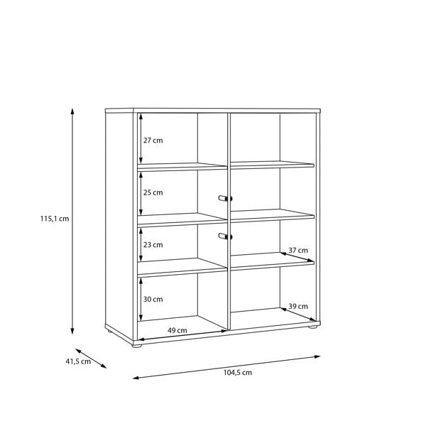 Furniture To Go Alice Springs 4 Door Storage Cabinet with Push-to-Open Doors in Sand