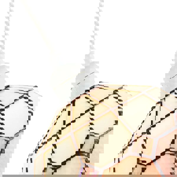 Traditional Soft Pink and Opal White Tiffany Glass Pendant Light Shade Image 3