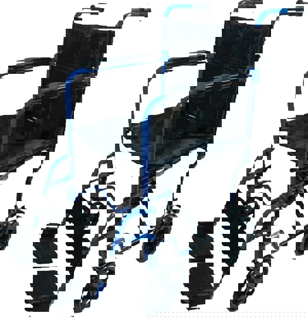 Aidapt Aluminium Compact Transport Wheelchair Blue