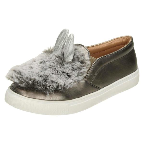 Spot On Girls Spot On Fur & Glitter Bunny Ear Shoes