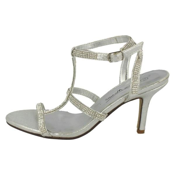 Anne Michelle Ladies Anne Michelle Bar Strap Heeled Sandal