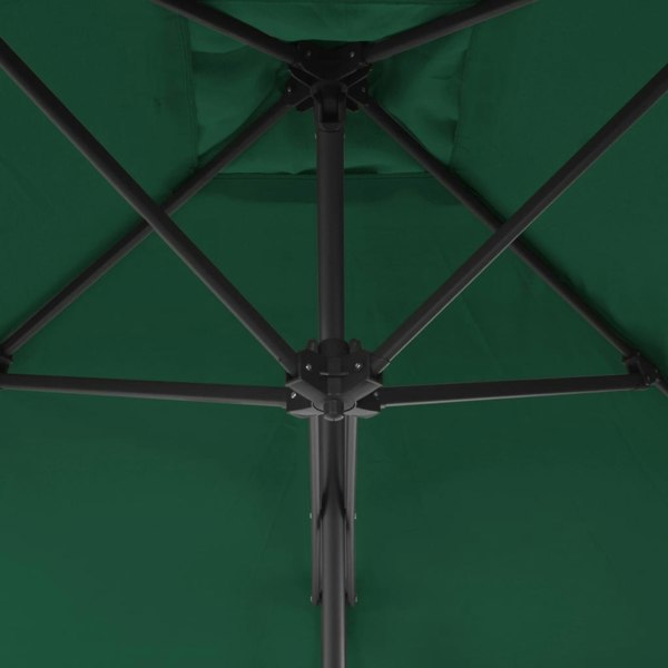 Berkfield Outdoor Parasol with Steel Pole 250x250 cm Green