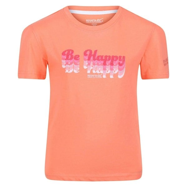 Regatta Kids Bosley V Be Happy T-Shirt - Fusion Coral