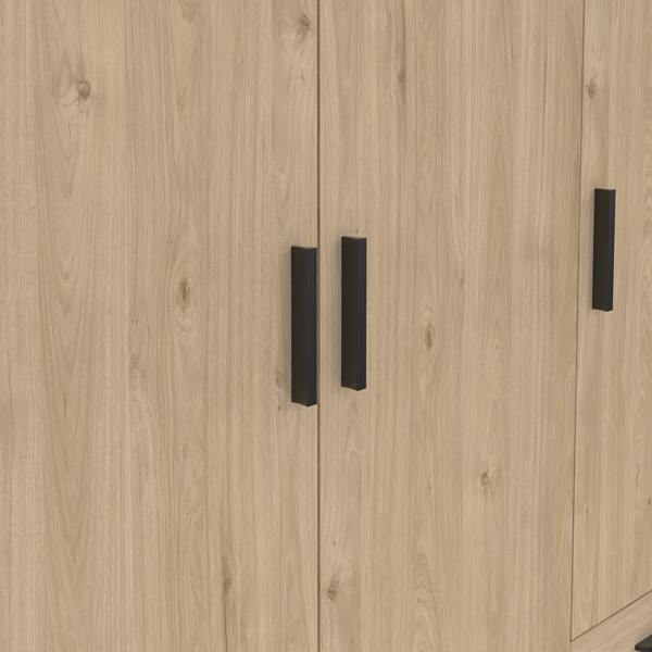 Furniture To Go Sprint Wardrobe with 3 Doors + 3 Drawers in Jackson Hickory