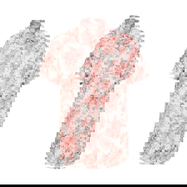 Mountain Warehouse Mens Tropical Leaves Shirt - Rust/White - 