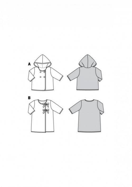 Burda Sewing Pattern 9270 Jackets and Coats For Babies and Kids, 1M-3 (56-98) - Easy