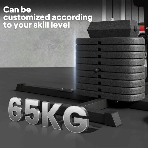 Bobobiy SPORTNOW Multi Gym Workout Station, Weight Machine with 65kg Weight Stack, Sit Up Bench, Push Up Stand, Dip Station