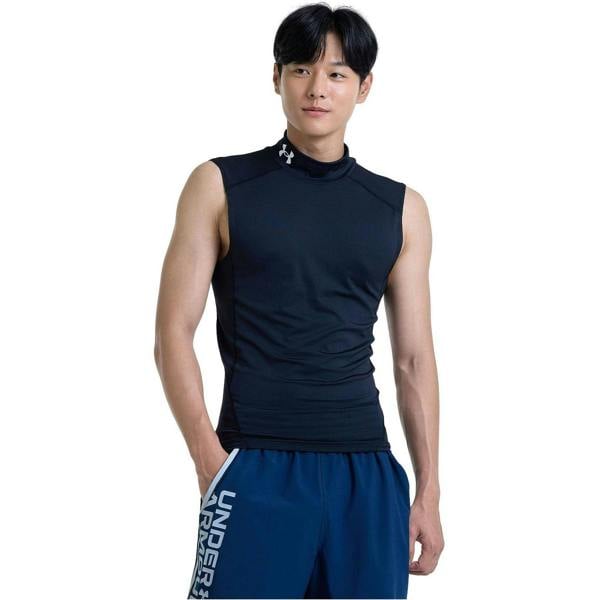 Under Armour Mens Sleeveless Vest Top - Black/White - 