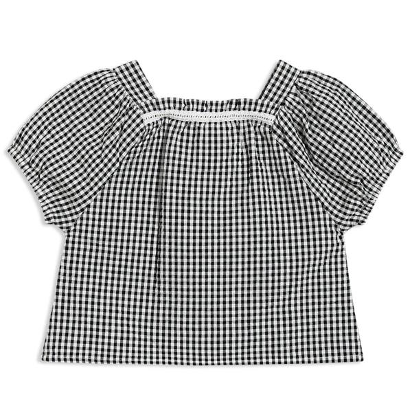 Mini Cuddles Baby Girls Gingham 2pc Set, Black & White