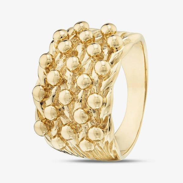 T. H. Baker Silver Gold Plated Five Row Keeper Ring S2006Y