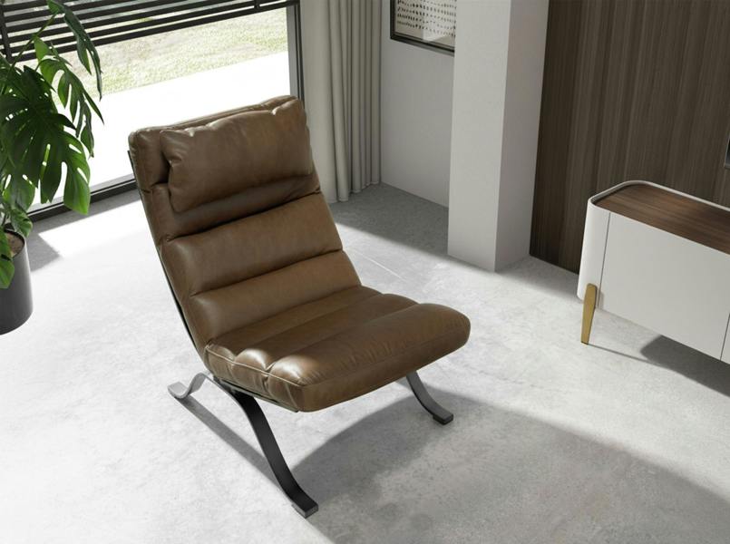 Angel Cerdá Dark Brown Leather Armchair 5161