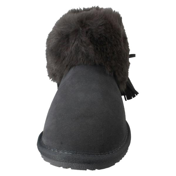 Hush Puppies Ladies Hush Puppies Memory Foam Leather Warm Lined Bootie Slippers Ayana