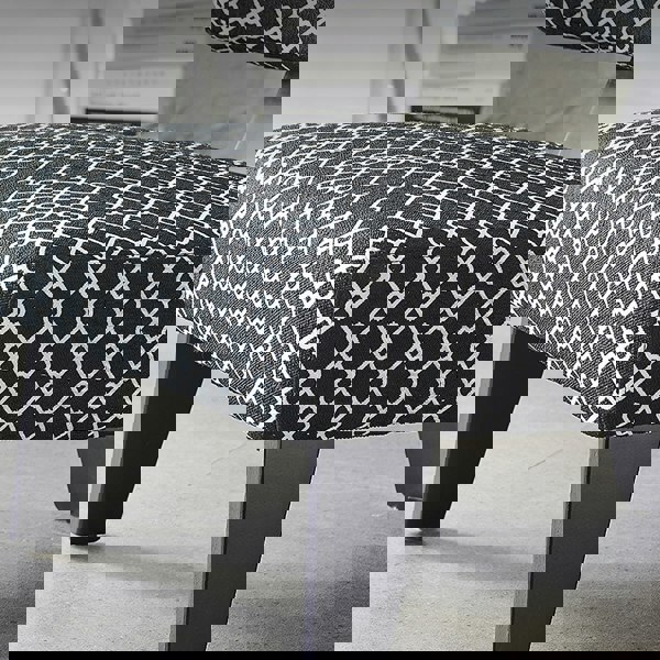 Nascimento Patterned Accent Chair, Black-Rit Concept-Rit Concept