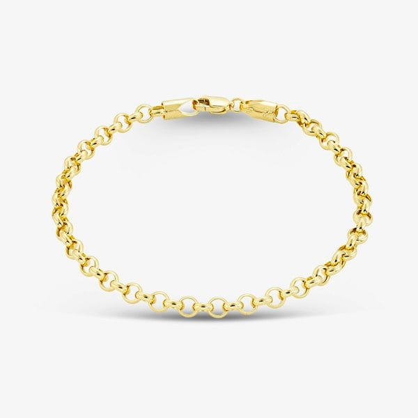 T. H. Baker 9ct Yellow Gold 7.5 Inch Belcher Chain Bracelet HRBP-400-9Y-7.5