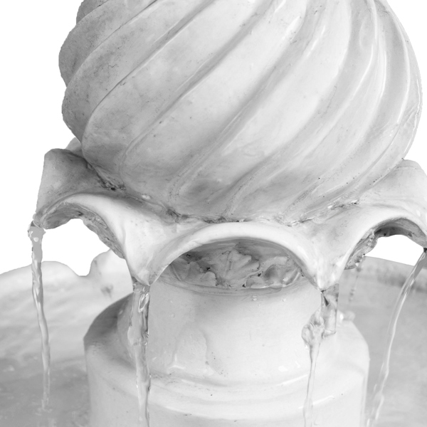 Homeology Aruna Elegant 3-Tier Outdoor Water Fountain Self-Contained Stunning Garden Feature with Cascading Waterfall