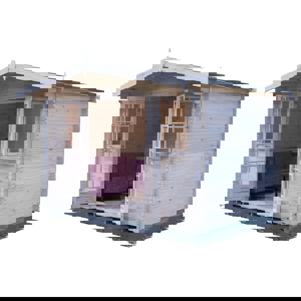 Shire Clipstone 12Gx8 Log Cabin 28mm interlock cladding - Best Shed