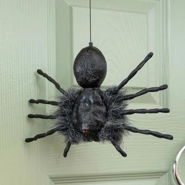 Samuel Alexander 2ft Battery Operated Dropping Dangling Halloween Spider Animatronic Decoration