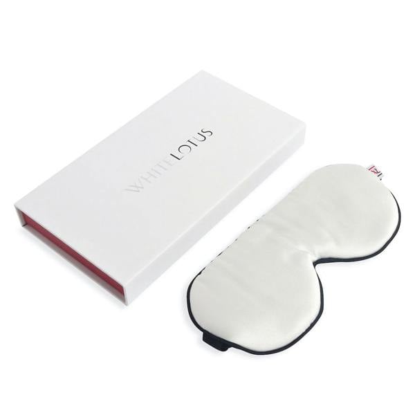 White Lotus Beauty 100% Mulberry Silk Pillowcase and Eye Mask Set Cruelty Free