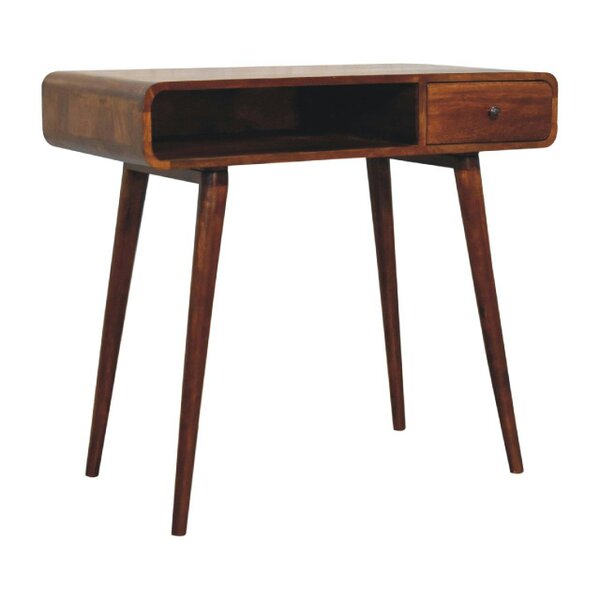 Wyld Haus Ostuni Curved Chestnut Writing Desk