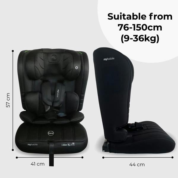 My Babiie MBCS50 i-Size (76-150cm) Car Seat Non-ISOFIX - Black