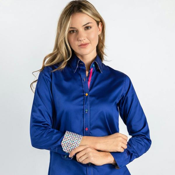 CLASSIC WOMENS SATIN COTTON SHIRT - Premium Men's Patterned Shirt by Claudio Lugli | Bold Design, Tailored Fit, Best Printed Shirts
