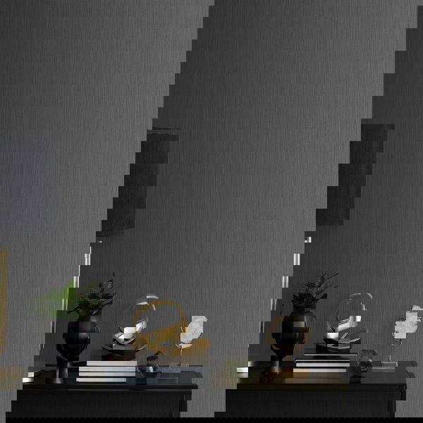 Muriva Alethia Texture Black Wallpaper