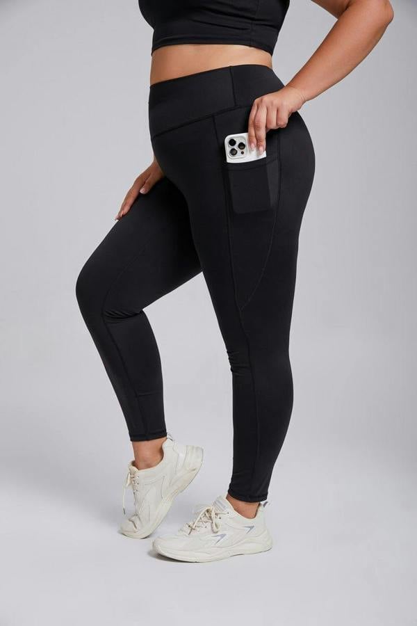 Anniou Plus Size Side Pocket Yoga Leggings