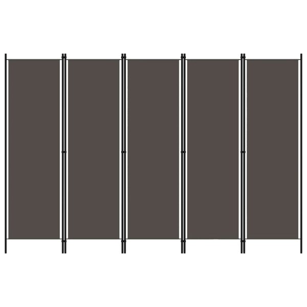 Berkfield 5-Panel Room Divider Anthracite 250x180 cm