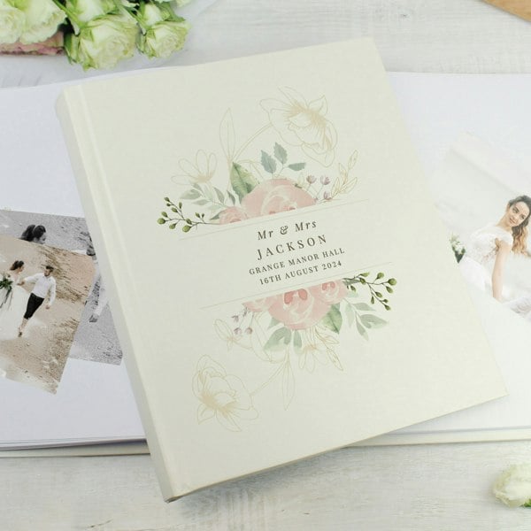 Personalised Memento Company Personalised Floral Traditional Photo Album