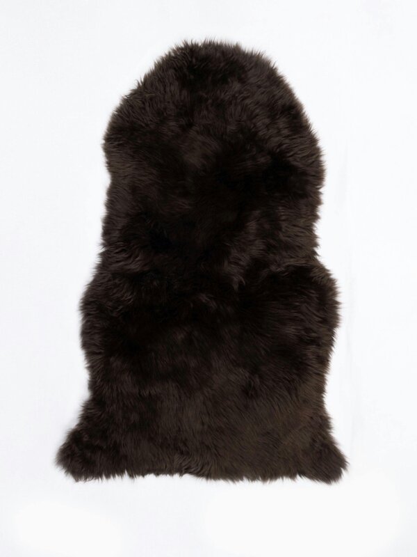 Premium New Zealand Single Sheepskin Long Wool Rug - 90cm x 55cm - Chocolate