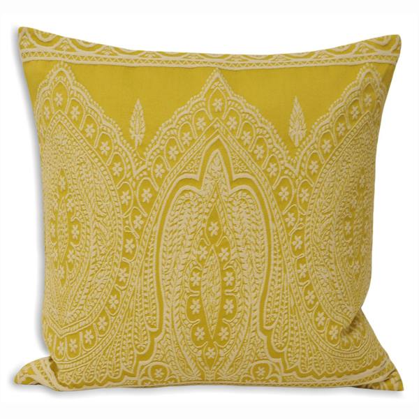 Riva Home Paisley Cushion Cover - Yellow - 