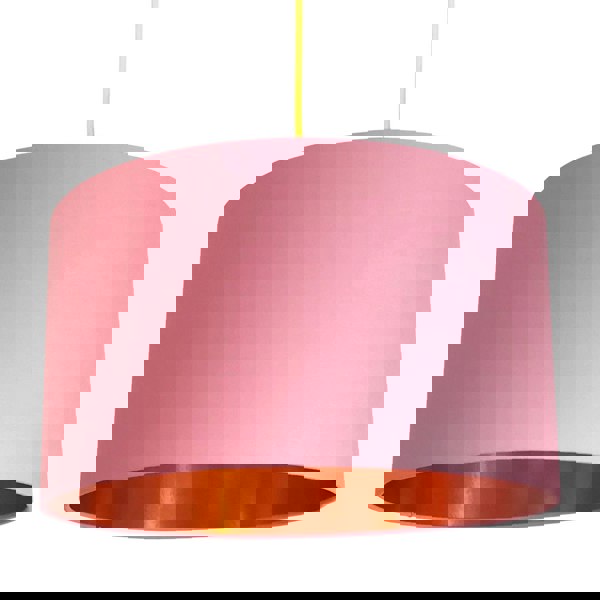 Love Frankie dirty pink cotton lampshade copper lining