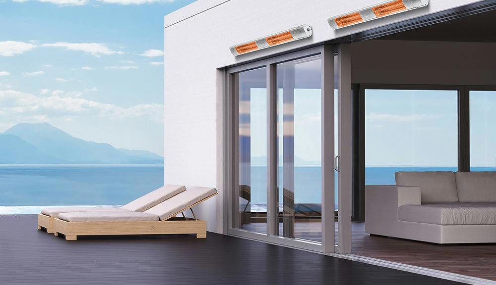Castle Heaters 2500W Wi-Fi Infrared Patio Heater – Low Glare, Remote Control, IP65 | KMH-25R9