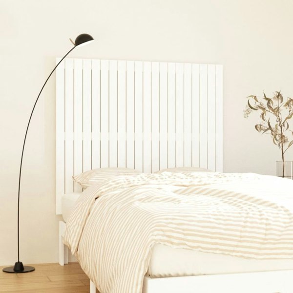 Berkfield Wall Headboard White 127.5x3x110 cm Solid Wood Pine
