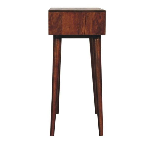 Wyld Haus Olbia Small Chestnut Mango Wood Foldable Mirror Dresser