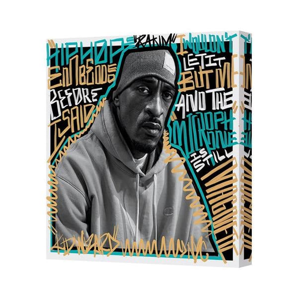 Benjamin Tate Design Tupac Shakur Graffiti Style Canvas Art Print With Gallery Wrapped Frame