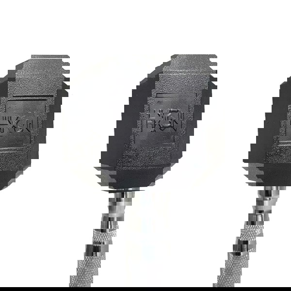 Hexagonal 7.5kg dumbbell with 'HXGN' branding