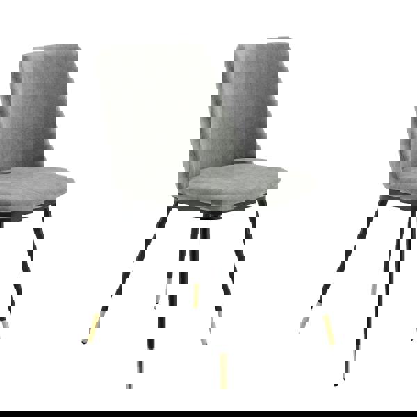 TRL Furniture Eclipse Luxe Chair – with Black Legs and Gold-Tipped Legs (Set of 2)