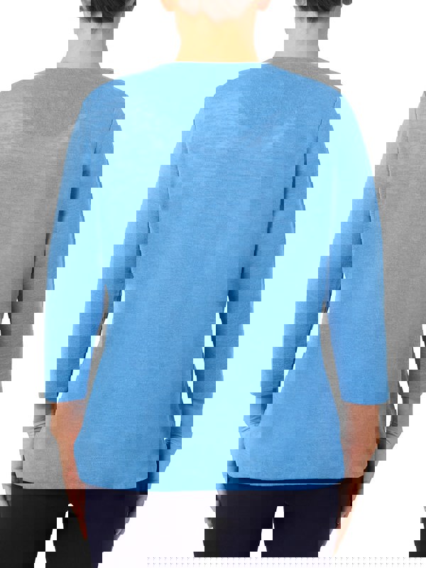 PennyPlain Front Button Cardigan - Light Ultramarine