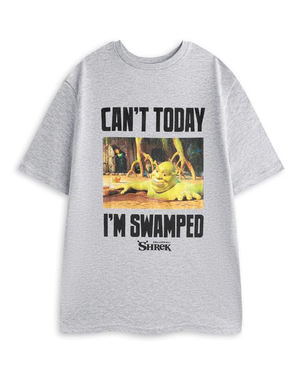 Shrek Mens Multicoloured Can't Today I'm Swamped Short Sleeve Long Leg Pyjama Set