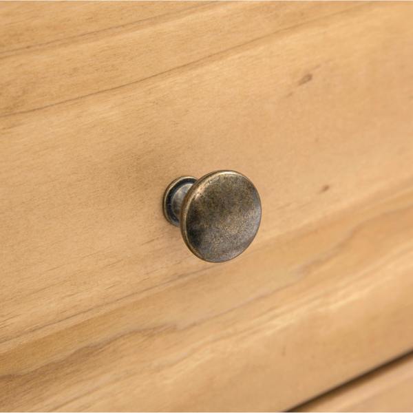 Cabinet Bits Lucca 5 Drawer Chest of Drawers Brass Knob