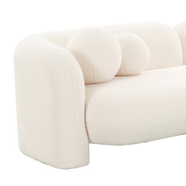 Furniture Edit Amelie Cream Faux Fur Sofa