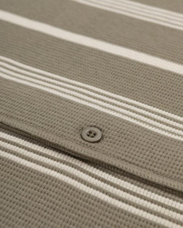 Larsson & Co Hannes - Waffle Stripe Short Sleeve Shirt
