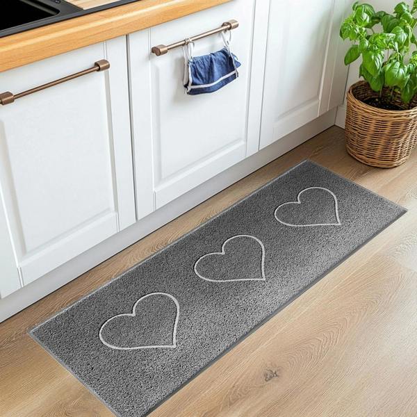 Nicoman Embossed Triple Heart Runner and Entrance Mat - Multiple Colours