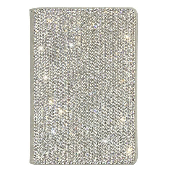 Love EMVY Sparkly Zircon Crystal Passport Holder - Silver